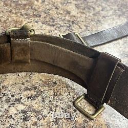 Ww2 german officers leather Belt And Cross Strap Original