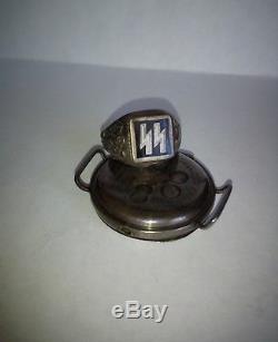 Ww2 original old german ring silver