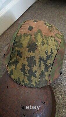 Ww2german camouflaged helmet cover Original Fabric