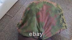 Ww2german camouflaged helmet cover Original Fabric