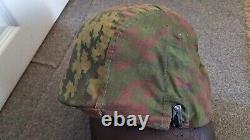 Ww2german camouflaged helmet cover Original Fabric