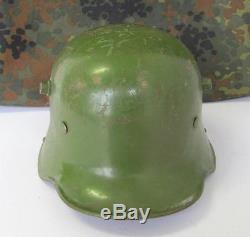 Wwi Wwii Original German M16 Combat Steel Helmet Et64 V. Rare