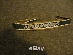 Wwii German Afrikakorps Cuff Title Arm Band 1941-43 Original/authentic