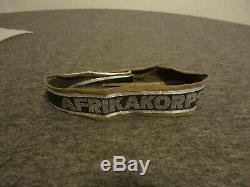 Wwii German Afrikakorps Cuff Title Arm Band 1941-43 Original/authentic