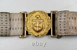 Wwii German Kriegsmarine Line Officer's Brocade Dress Belt & Buckle