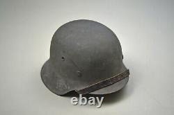 Wwii German M1942 Combat Helmet Complete & Near Mint