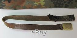 Wwii Original German Ally Military School Cadet Leather Belt