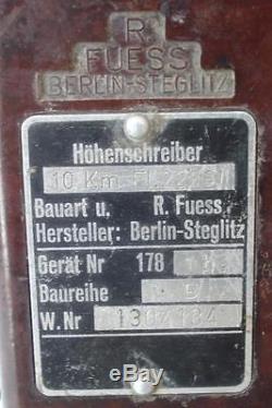 Wwii Original German Luftwaffe Barograph Marked Drp Bal Xtr. Rare