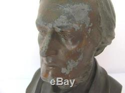 Wwii Original German Marked Metal Bust Sculpture Richard Wagner V. Rare