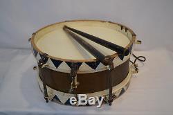 Wwii Original German Very Rare Early Youth Parade Snare Drum With Sticks Ww2