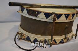 Wwii Original German Very Rare Early Youth Parade Snare Drum With Sticks Ww2