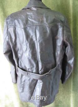 Wwii Original German Wehrmacht Drgm Officer Leather Coat