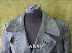 Wwii Original German Wehrmacht Officer Leather Greatcoat