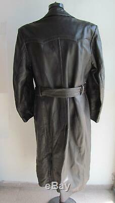 Wwii Original German Wehrmacht Officer Leather Greatcoat