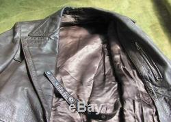 Wwii Original German Wehrmacht Officer Leather Greatcoat