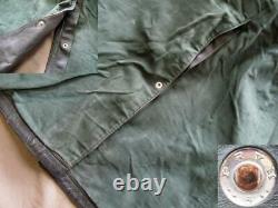 Wwii Original German Wehrmacht Officer Leather Greatcoat