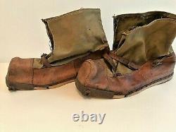 Wwii Ww2 German Winter Triple Buckle Ski Boots Snow Overshoes. Orig