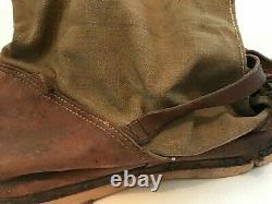 Wwii Ww2 German Winter Triple Buckle Ski Boots Snow Overshoes. Orig