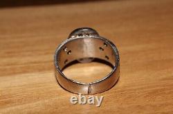 Wwii Ww2 Original German Army Legion Volunteer Veteran Chrome Plated Skull Ring