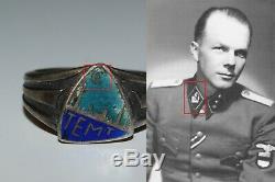 Wwii Ww2 Original German Estonian Waffen Elite Volunteer Silver Ring Engraving