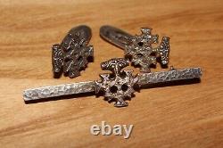 Wwii Ww2 Original German Legion Norwegian Wiking Volunteer Silver Cufflinks Pin