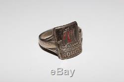 Wwii Ww2 Original German Norwegian Norge Waffen Elite Volunteer Zink Ring Rare
